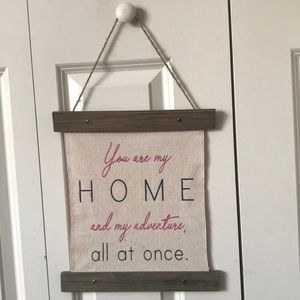 Canvas home sign